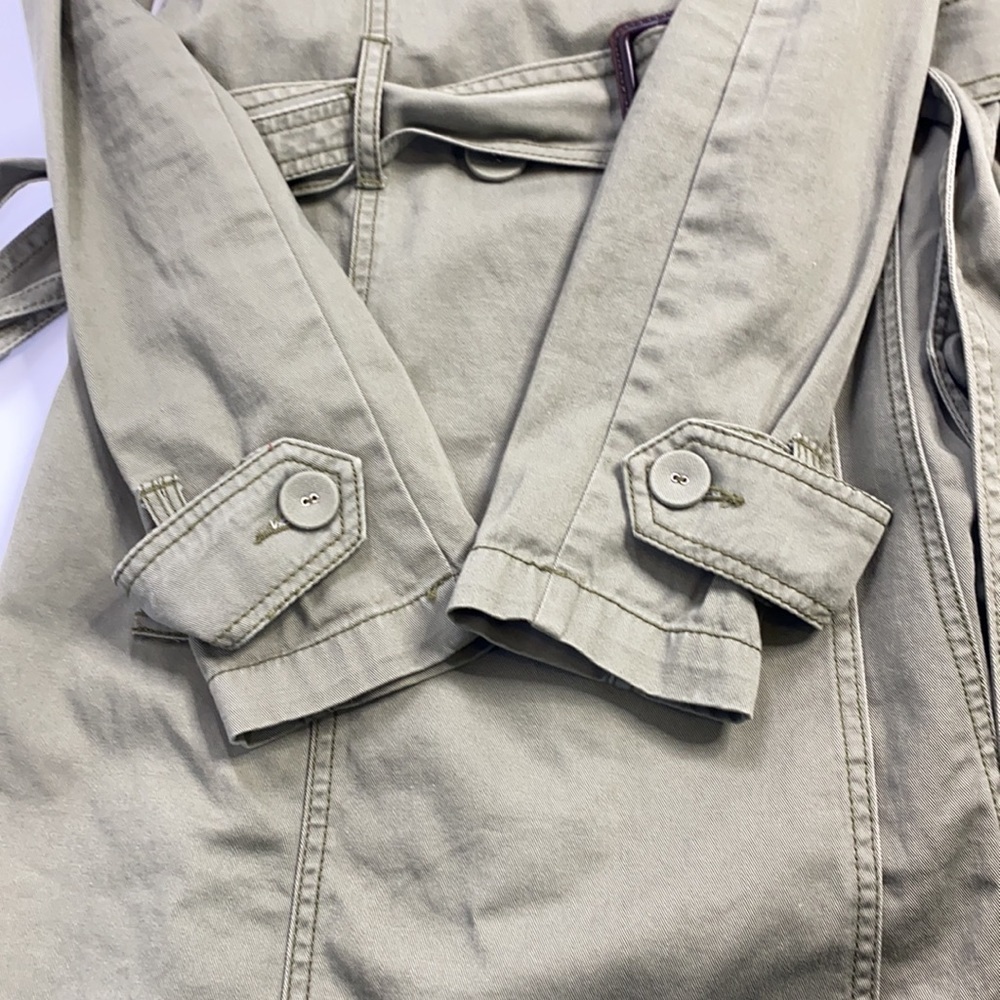 American Eagle Olive Green Short Trench Coat/Jacket Size XS - Picture 6 of 6